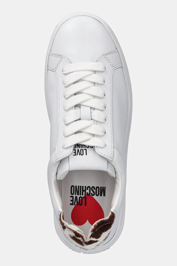 Love Moschino sneakers in pelle bianco JA15174G1NIA810A