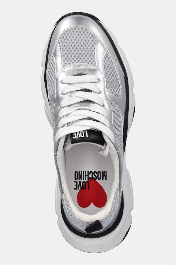 Love Moschino sneakersy srebrny JA15246G1NIQE90A