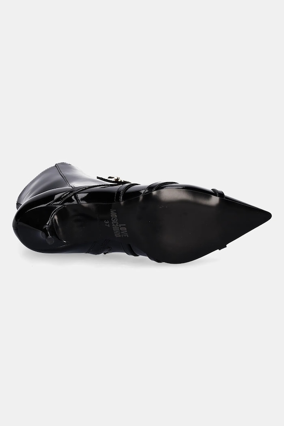 Love Moschino botki skórzane JA21047G1NIH0000 czarny
