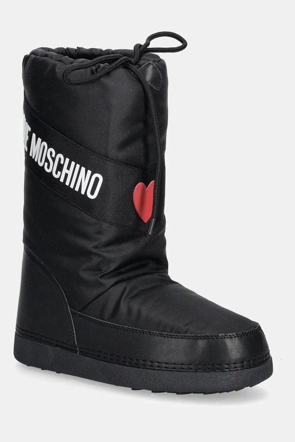 Love Moschino śniegowce imitacja skóry licowej czarny JA24032G1NISA000