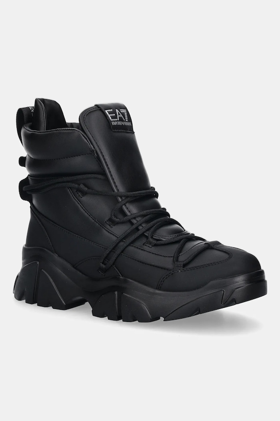 Черевики EA7 Emporio Armani платформа чорний AF18611.7X000335