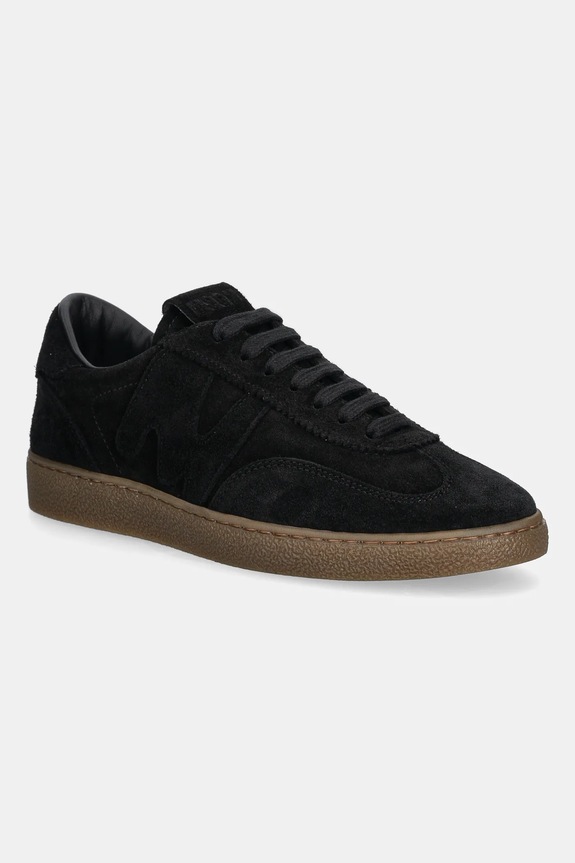 Semišové tenisky MSGM plochá čierna 3941MDS021.996.99