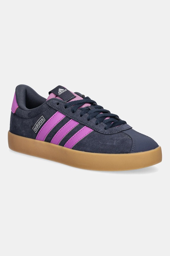 Σουέτ sneakers adidas Vl Court 3.0 υφασμάτινο σκούρο μπλε JR0953