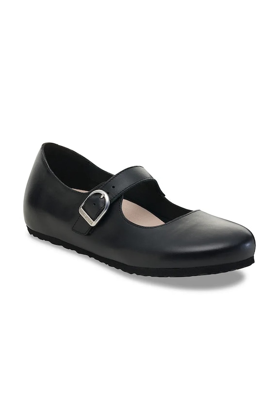 Шкіряні балетки Birkenstock Santa Clarita 1030709. чорний AW25