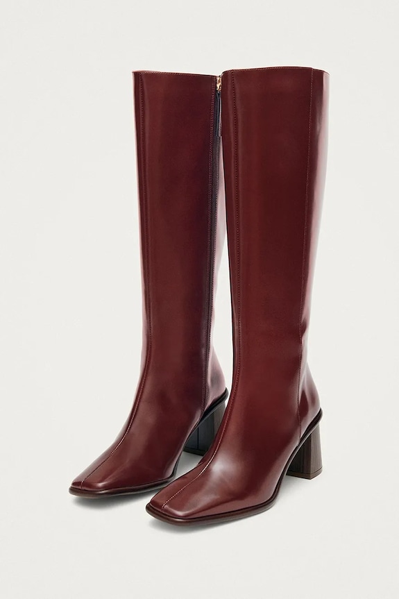 Kožené čižmy Alohas East Sleek S100826.01 burgundské AW25