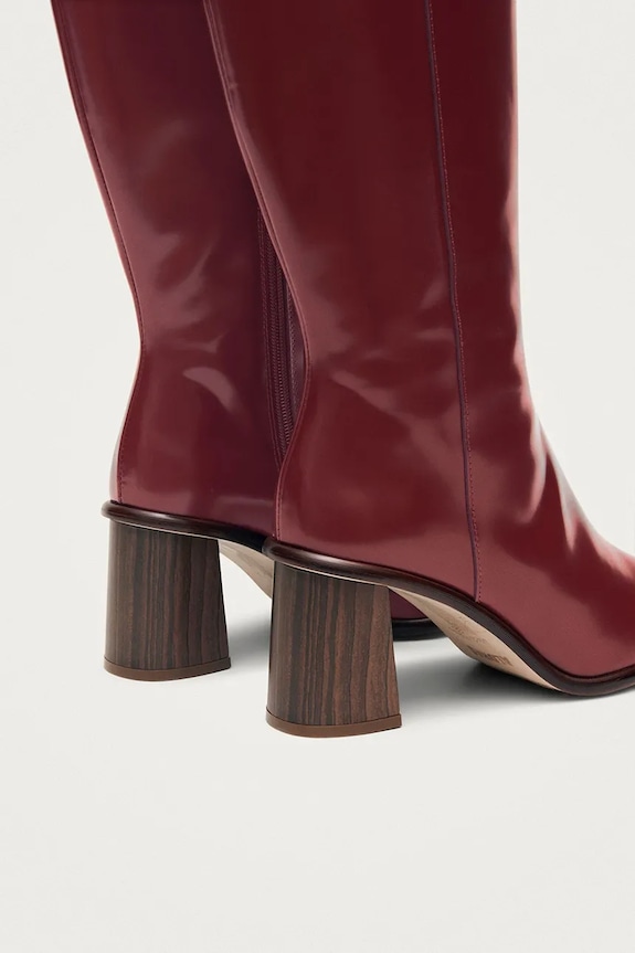 Obuv Kožené čižmy Alohas East Sleek S100826.01 burgundské