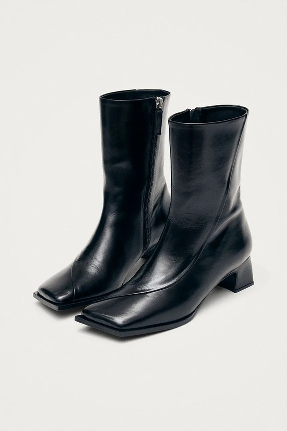 Alohas botki skórzane Chantal S100988.01 czarny AW25