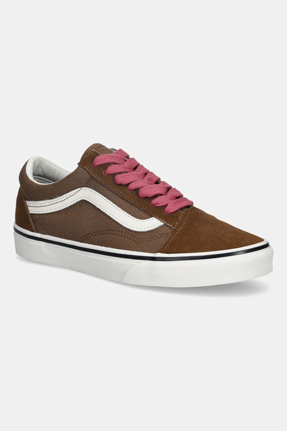 Σουέτ sneakers Vans Old Skool φλατ καφέ VN000D6WRPK1