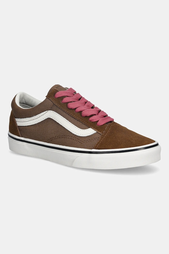 Σουέτ sneakers Vans Old Skool φλατ καφέ VN000D6WRPK1