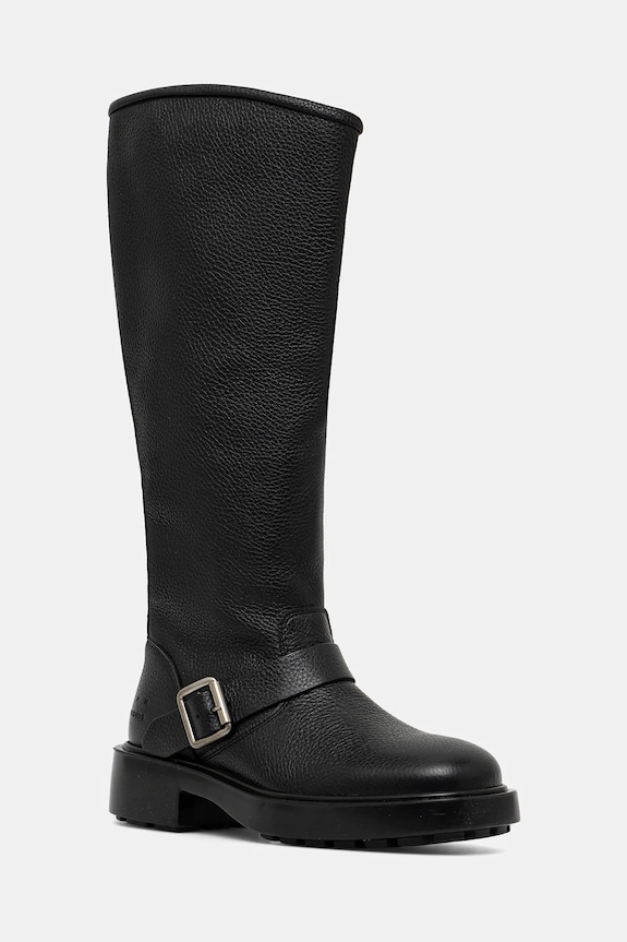 Δερμάτινες μπότες Copenhagen φλατ μαύρο CPH441.black