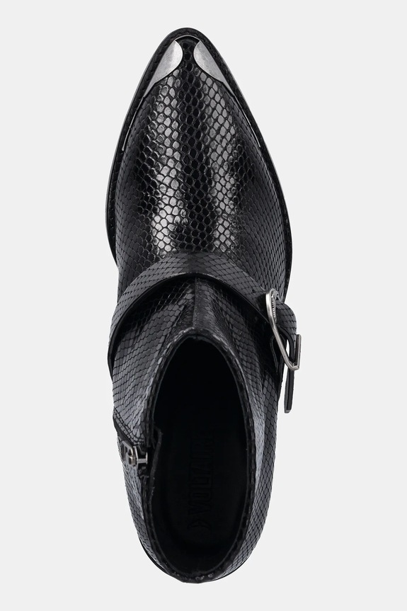 Kožené členkové topánky ZADIG&VOLTAIRE Tylow čierna SWCT02066