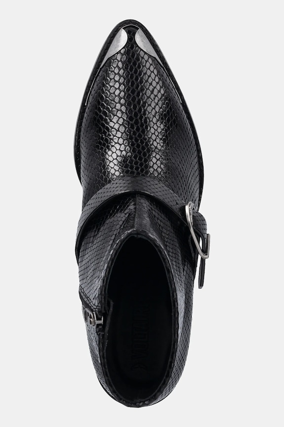 Kožené členkové topánky ZADIG&VOLTAIRE Tylow čierna SWCT02066
