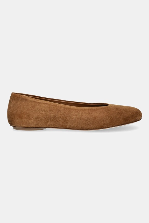 Balerinke iz semiša Weekend Max Mara Todisuede 2525526074600.BROWN.BR rjava AW25