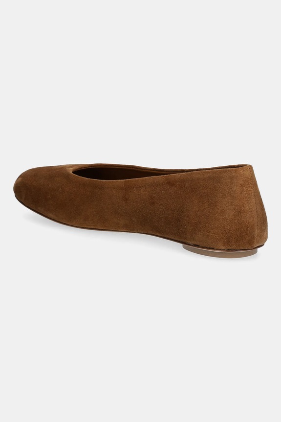 Obutev Balerinke iz semiša Weekend Max Mara Todisuede 2525526074600.BROWN.BR rjava