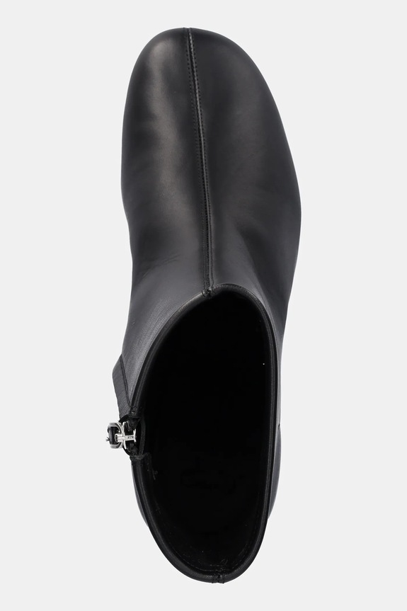 Weekend Max Mara botki skórzane Acro czarny 2525796014600.BLACK