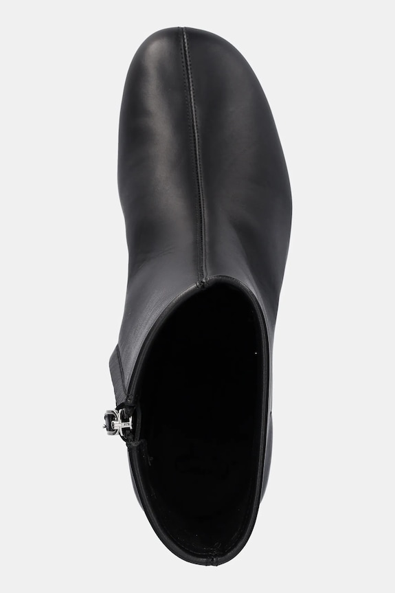 Weekend Max Mara botki skórzane Acro czarny 2525796014600.BLACK