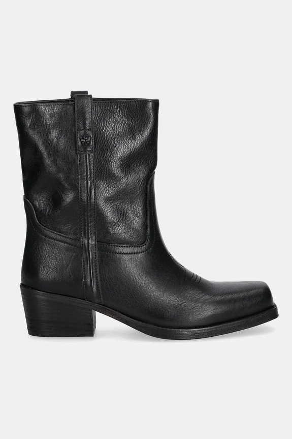 Kožne gležnjače Weekend Max Mara Ranch 2525796034600.BLACK crna AW25