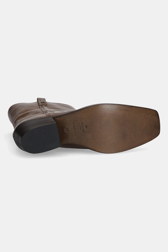 Weekend Max Mara bőr csizma Ranch 2525796034600.MUD barna