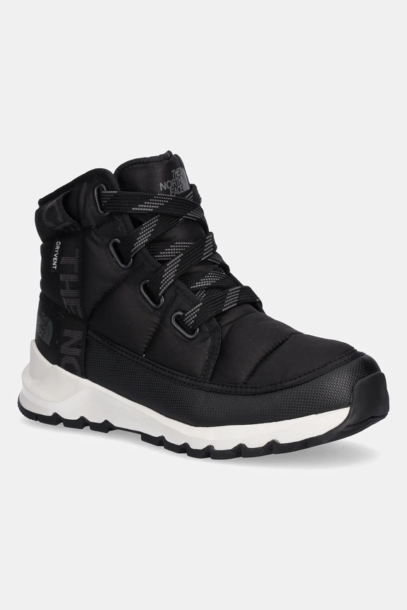 Παιδικές μπότες χιονιού The North Face Thermoball Lace Up συνθετικό μαύρο NF0A817WKT01