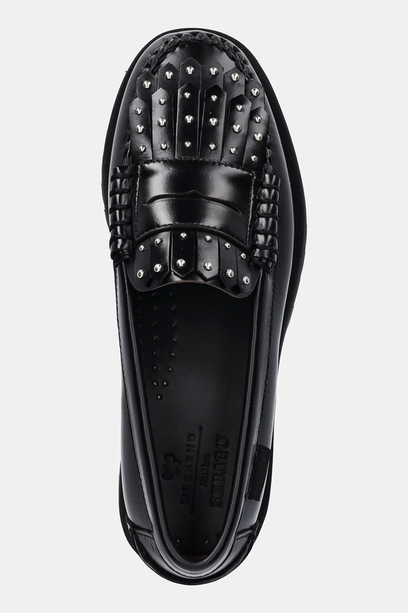 Weekend Max Mara mocasini de piele Weekendanlug negru 2525526015600.BLACK