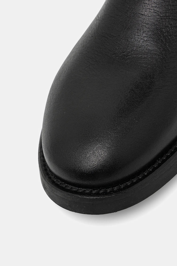 Weekend Max Mara ghete de piele Visby negru 2525796015600.BLACK