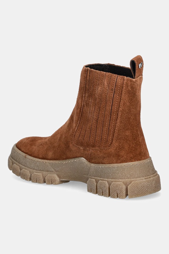Încălțăminte Weekend Max Mara botine din piele întoarsă Genepi 2525796035600.TOBACCO maro