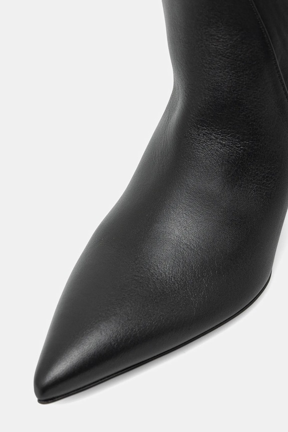 Kožené čižmy Weekend Max Mara Tasca čierna 2525796075600.BLACK