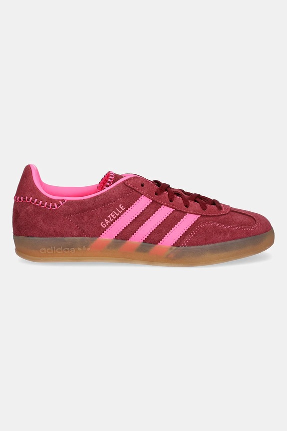 Semišové tenisky adidas Originals Gazelle Indoor W JS1403 burgundské AW25