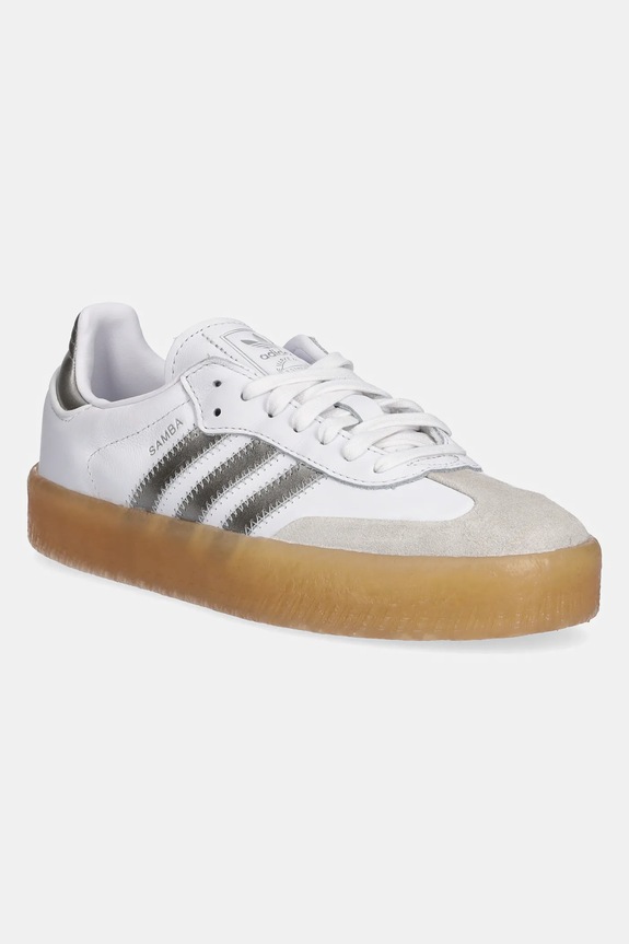 Kožené tenisky adidas Originals Sambae W nubuk biela JS3943