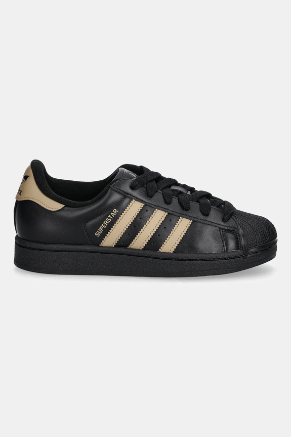 Kožne tenisice adidas Originals Superstar II W JS1340 crna AW25