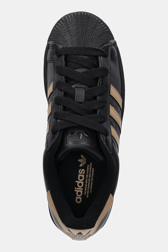 Kožne tenisice adidas Originals Superstar II W crna JS1340