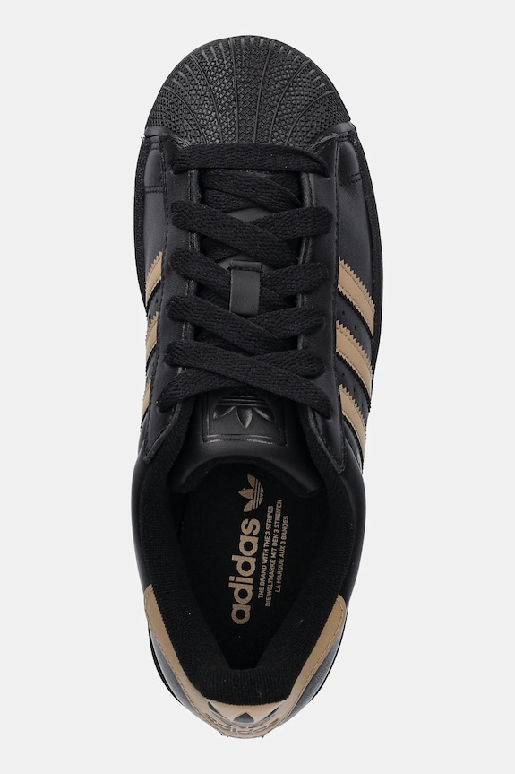 Kožne tenisice adidas Originals Superstar II W crna JS1340