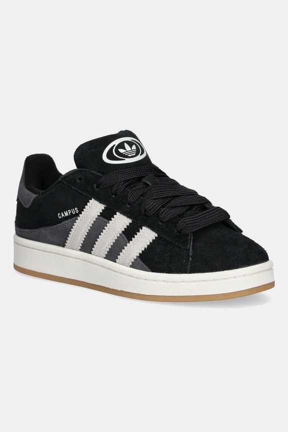 Semišové tenisky adidas Originals Campus 00S Twist W plochá černá JP6134