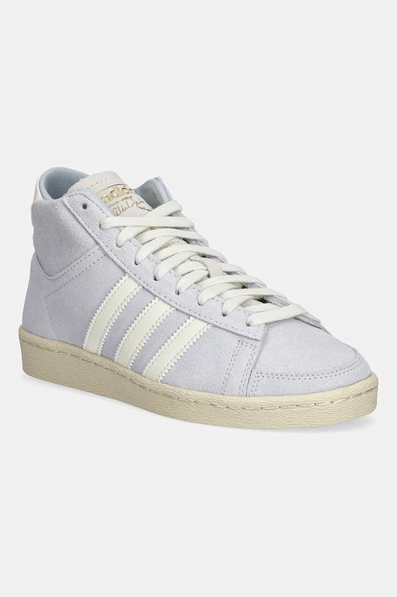 Tenisice od brušene kože adidas Originals Jabbar Hi W zrnata koža plava JQ8433