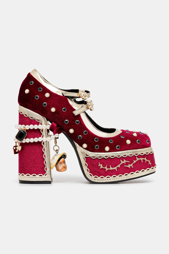 Koi Footwear czółenka Boleyns Vengeance DBP81 bordowy SS26