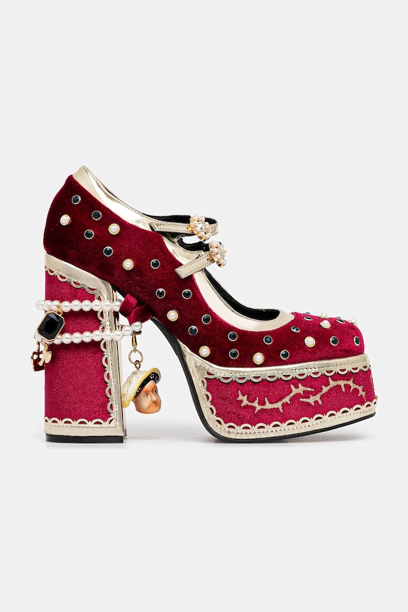 Koi Footwear czółenka Boleyns Vengeance DBP81 bordowy SS26