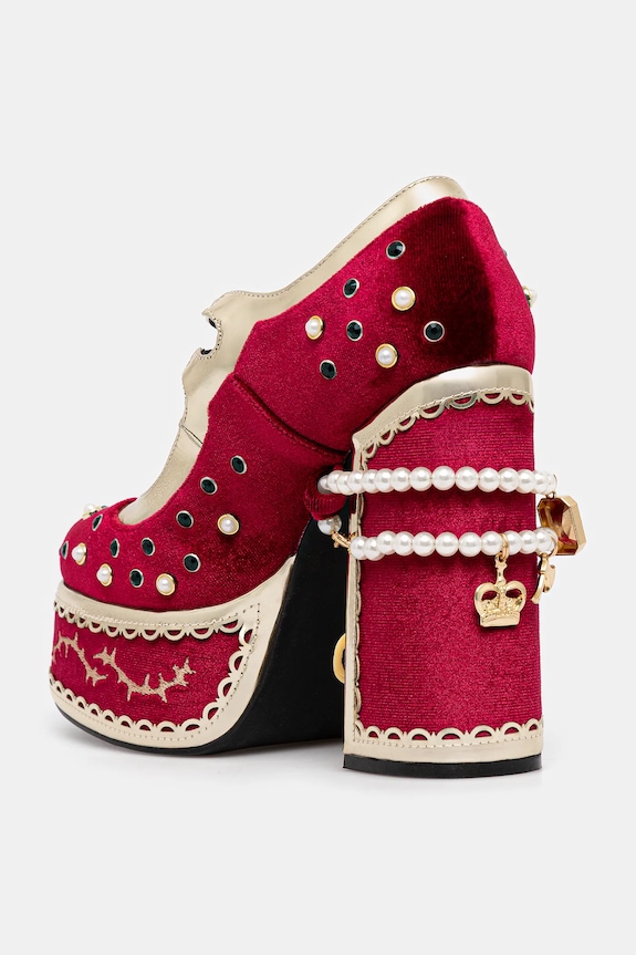 Obuwie Koi Footwear czółenka Boleyns Vengeance DBP81 bordowy