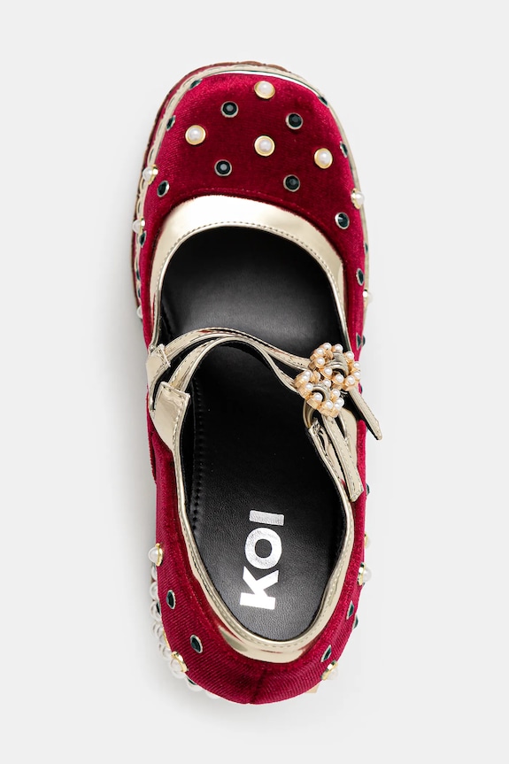 Koi Footwear czółenka Boleyns Vengeance bordowy DBP81