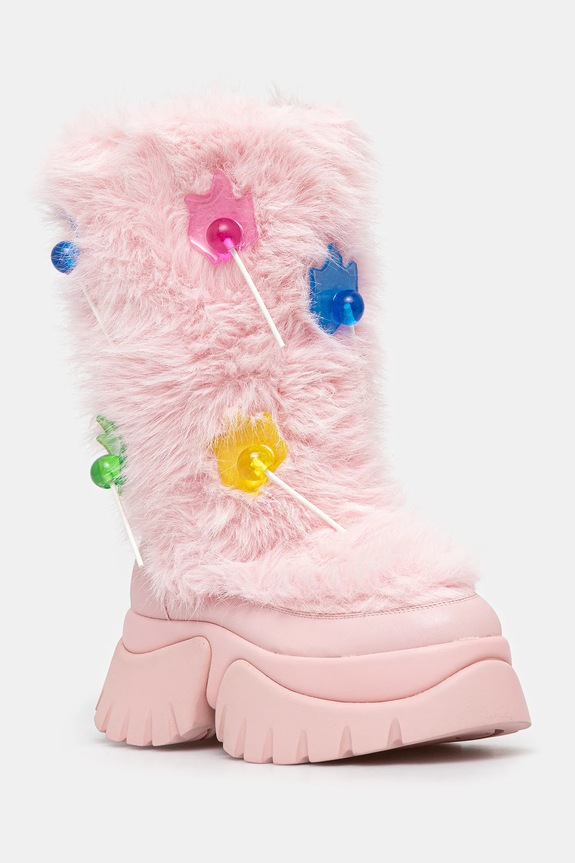 Зимові чоботи Koi Footwear Hairly Lollipop без утеплення рожевий Hairly.Lollipop