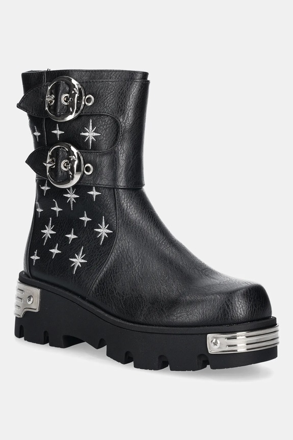 Členkové topánky Koi Footwear Eclipsed Rituals jemné zateplenie čierna KK24