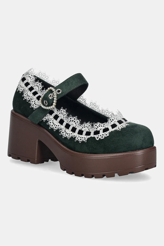 Koi Footwear decolletè Tira Mary Jane tessile verde ND37