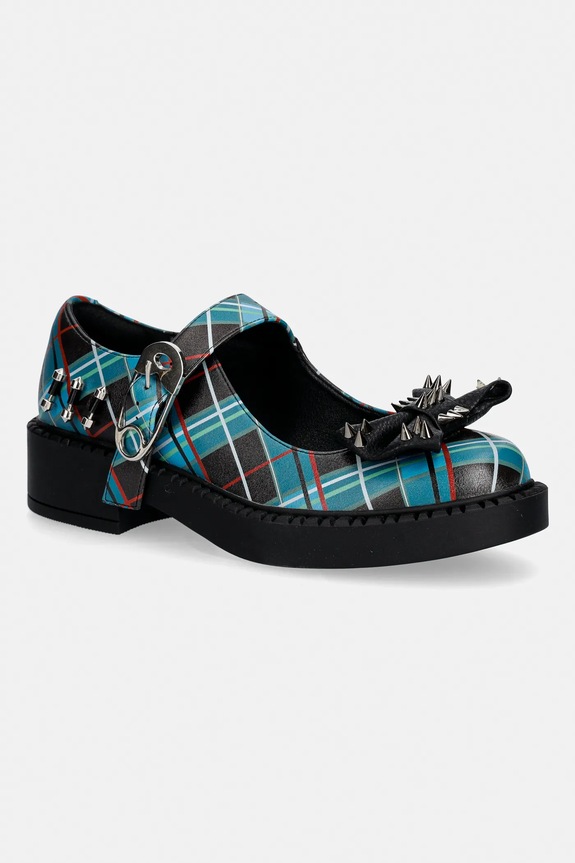 Koi Footwear balerina x Monster High Simulacrums Plaid szintetikus türkiz SWA.57