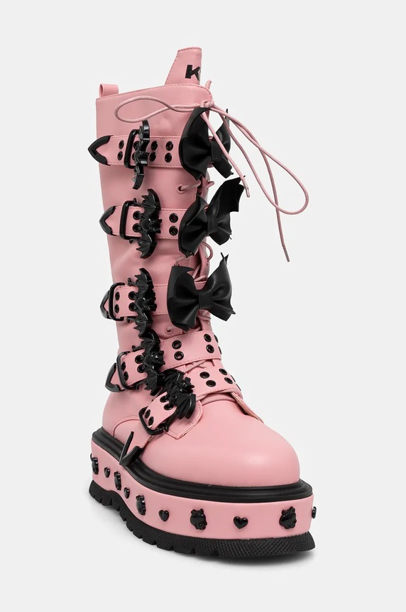 Koi Footwear kozaki x Monster High Count Fabulous imitacja skóry licowej różowy Count.Fabulous