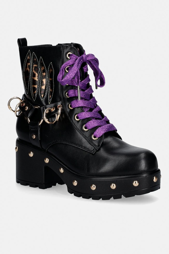 Koi Footwear bokacsizma x Monster High Lucia Werewolf Military platform fekete ND33W