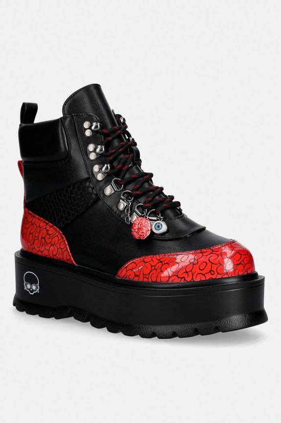 Členkové topánky Koi Footwear x Monster High Ghoulia Yelps platforma čierna Ghoulia.Yelps