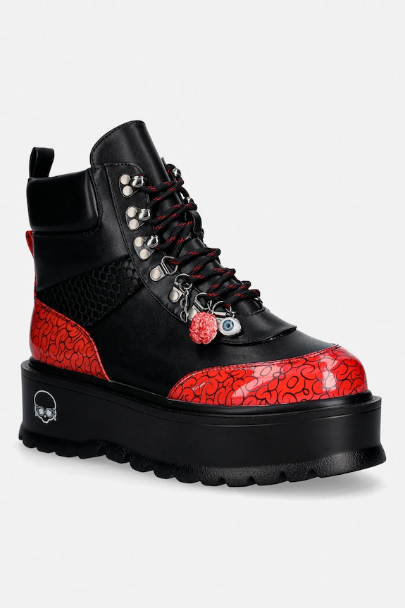 Členkové topánky Koi Footwear x Monster High Ghoulia Yelps platforma čierna Ghoulia.Yelps