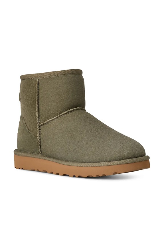 UGG stivali da neve in camoscio Classic Mini II 1016222.MSSGR verde AW25