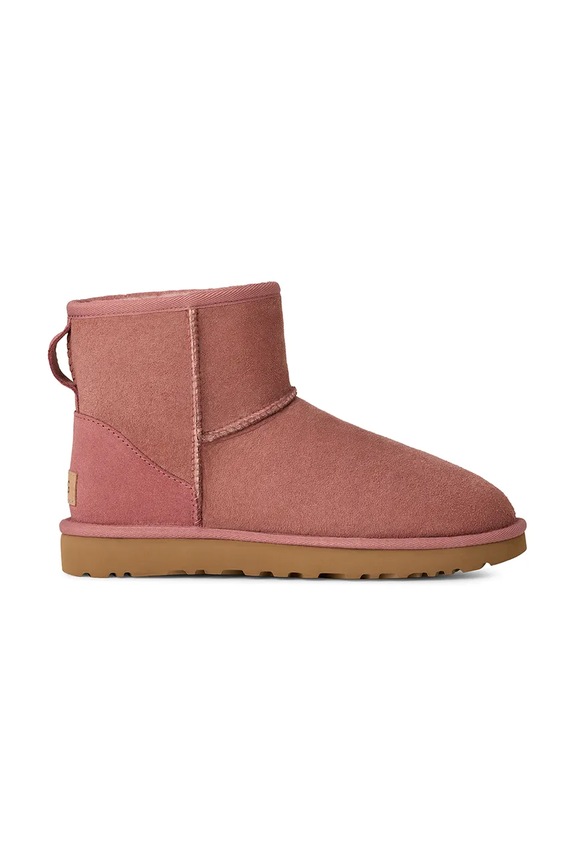 Μπότες χιονιού σουέτ UGG Classic Mini II χωρίς φερμουάρ ροζ 1016222.PDW