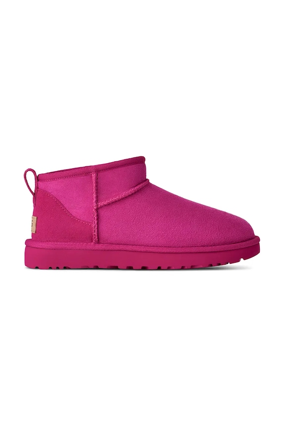 Semišové sněhule UGG Classic Ultra Mini zateplené růžová 1116109.DNY