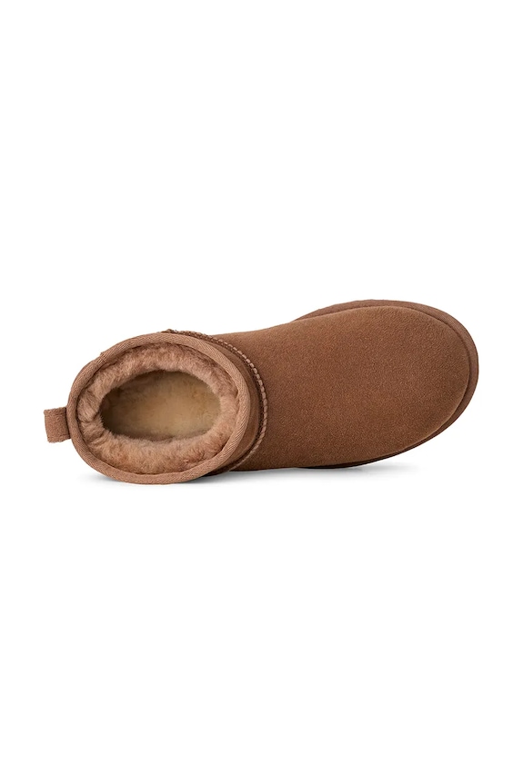 UGG cizme de zăpadă din piele întoarsă Classic Ultra Mini 1116109.RYK maro